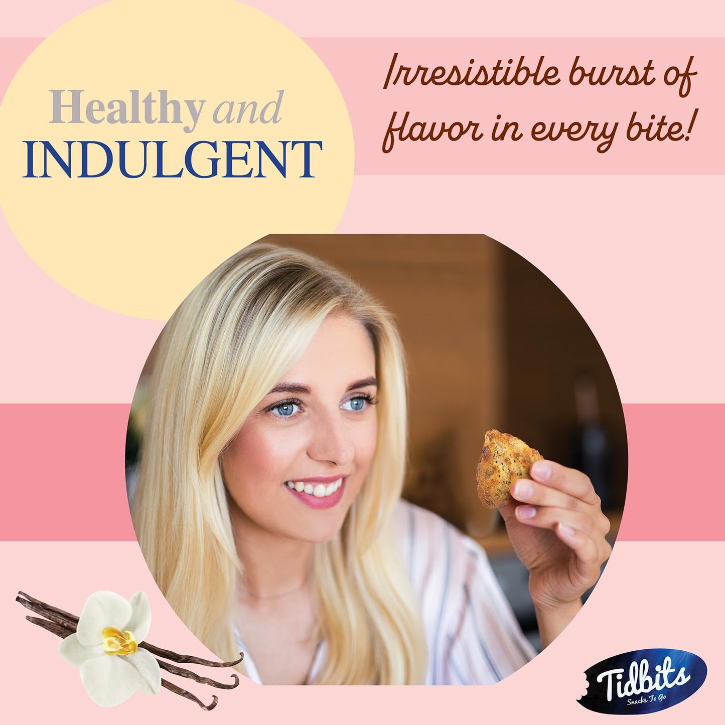 Tidbits Snacks To Go Vanilla Bean Macaroons - 5.25 oz. Family Size, Gourmet Gluten-Free Snack Treats, Delicious Vegan Dairy-Free Cookies