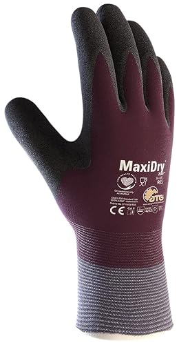 MaxiDry Zero 56-451 Cold Condition Work Glove with Thermal Lining and Full Double-Dipped Nitrile Coating (1, Extra Large)