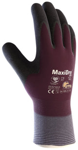 MaxiDry Zero 56-451 Cold Condition Work Glove with Thermal Lining and Full Double-Dipped Nitrile Coating (1, Extra Large)