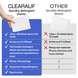 CLEARALIF Laundry Detergent Sheets Up to 160 Loads, Fresh Linen - Great For Travel,Apartments, Dorms,Laundry Detergent Strips Eco Friendly