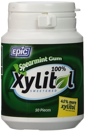 Epic Xyitol Spearmint Flavored Gum, 50-Count (Pack of 4)