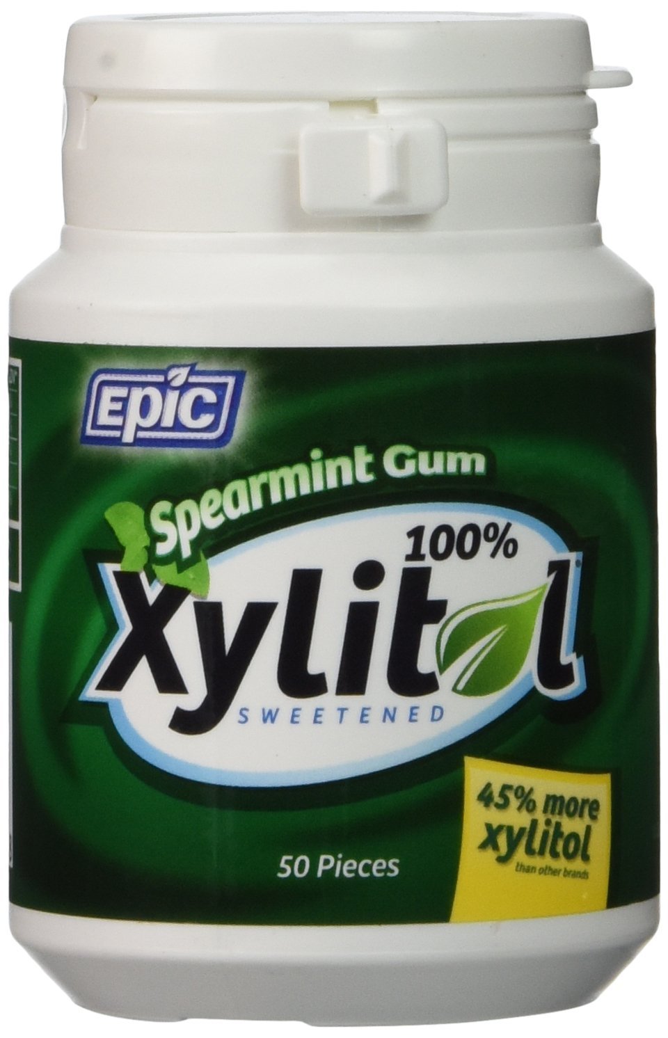 Epic Xyitol Spearmint Flavored Gum, 50-Count (Pack of 4)
