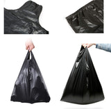 YYaaloa 100 pcs Black Trash Bags with Handles - 14x22 Super Thick 1.8mil Plastic Rubbish Bags for Office, Picnic, Kitchen, Bulk Use