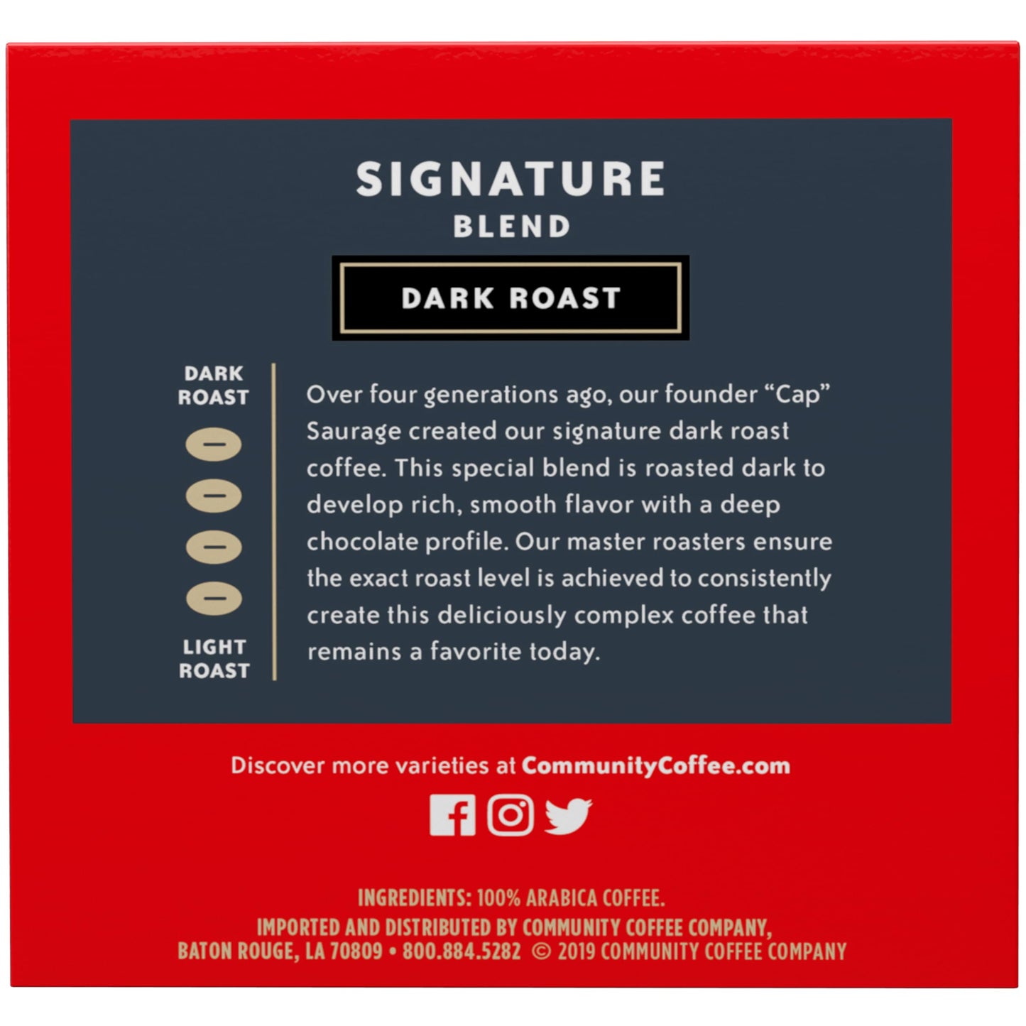 Community Coffee Signature Blend, Dark Roast Coffee Pods, Compatible with Keurig 2.0 K-Cup Brewers, 36 Count (Pack of 1)