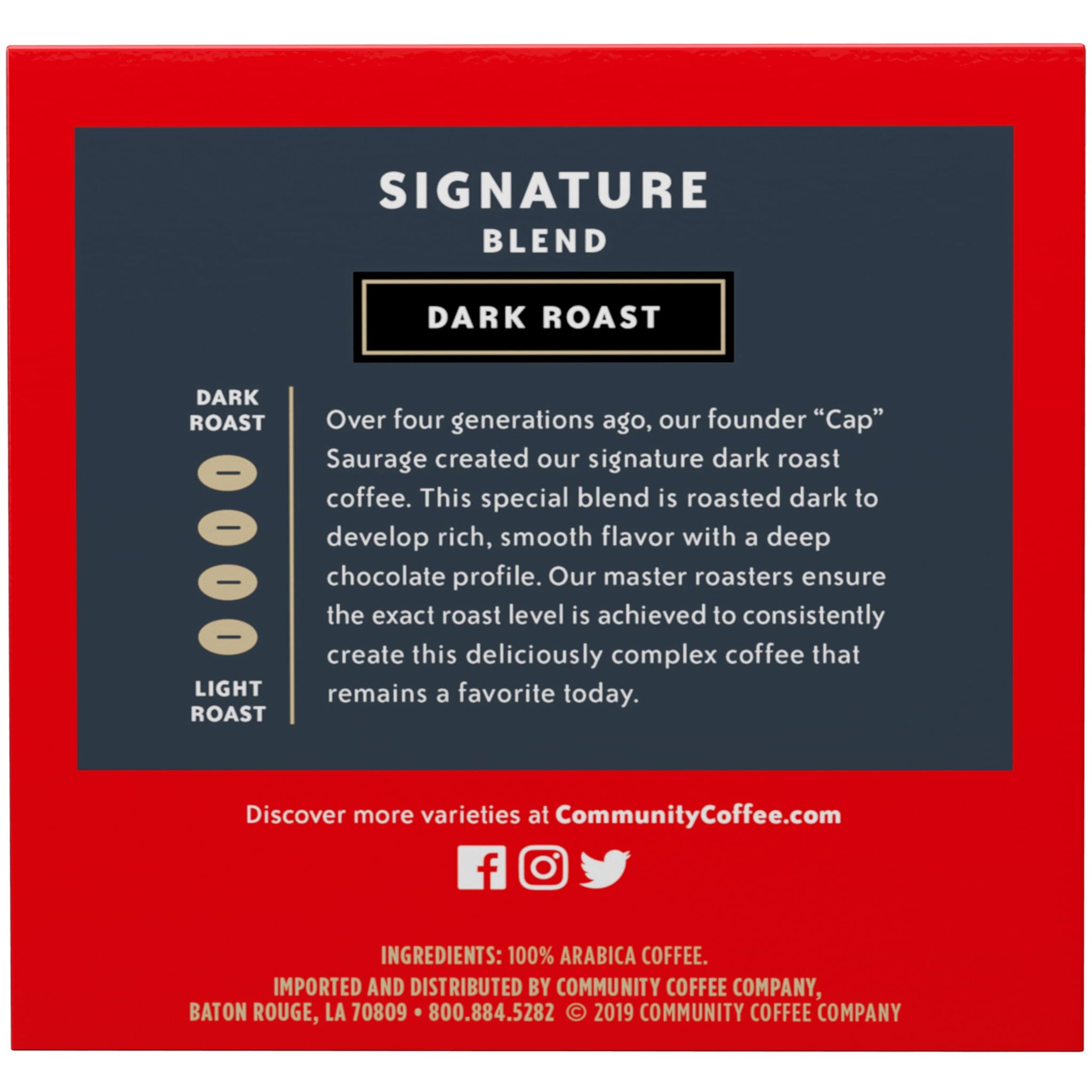 Community Coffee Signature Blend, Dark Roast Coffee Pods, Compatible with Keurig 2.0 K-Cup Brewers, 36 Count (Pack of 1)