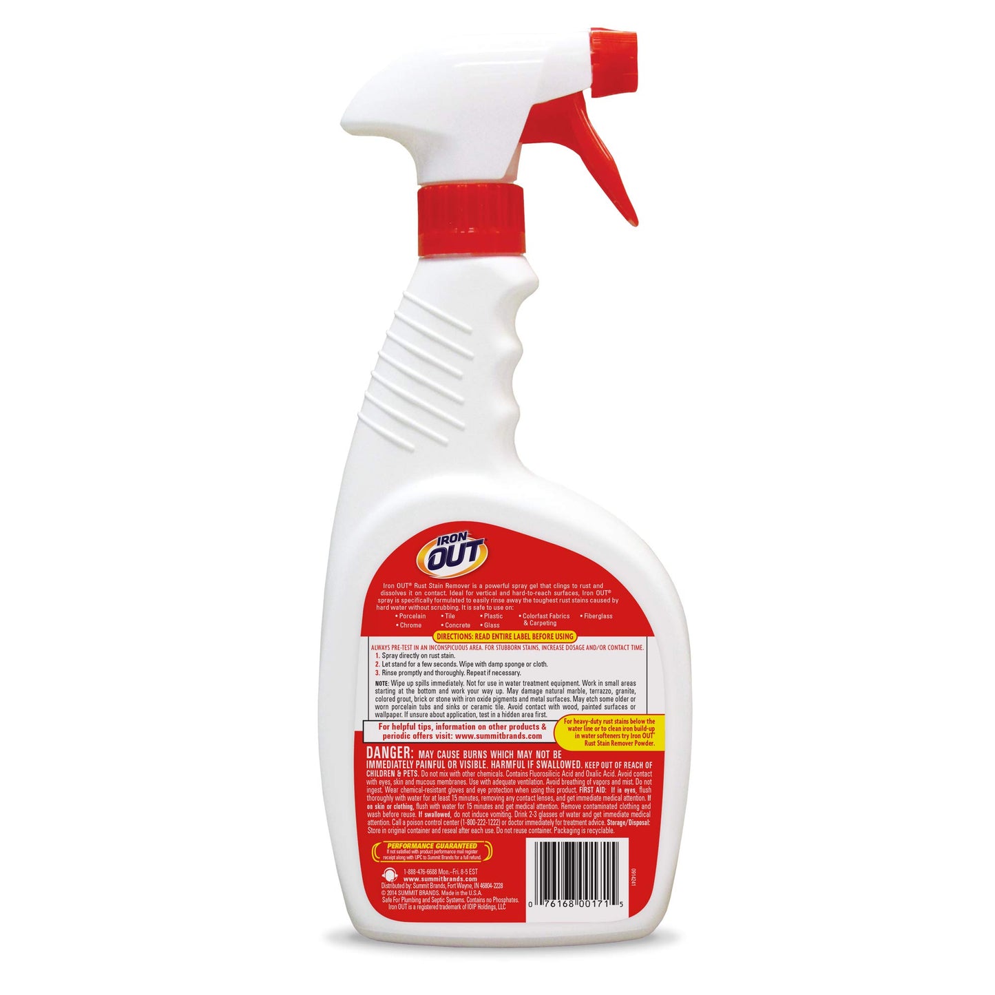 Iron Out Rust Stain Remover Powder, 4 lb 12 oz, and Powerful Gel Spray, 24 fl oz