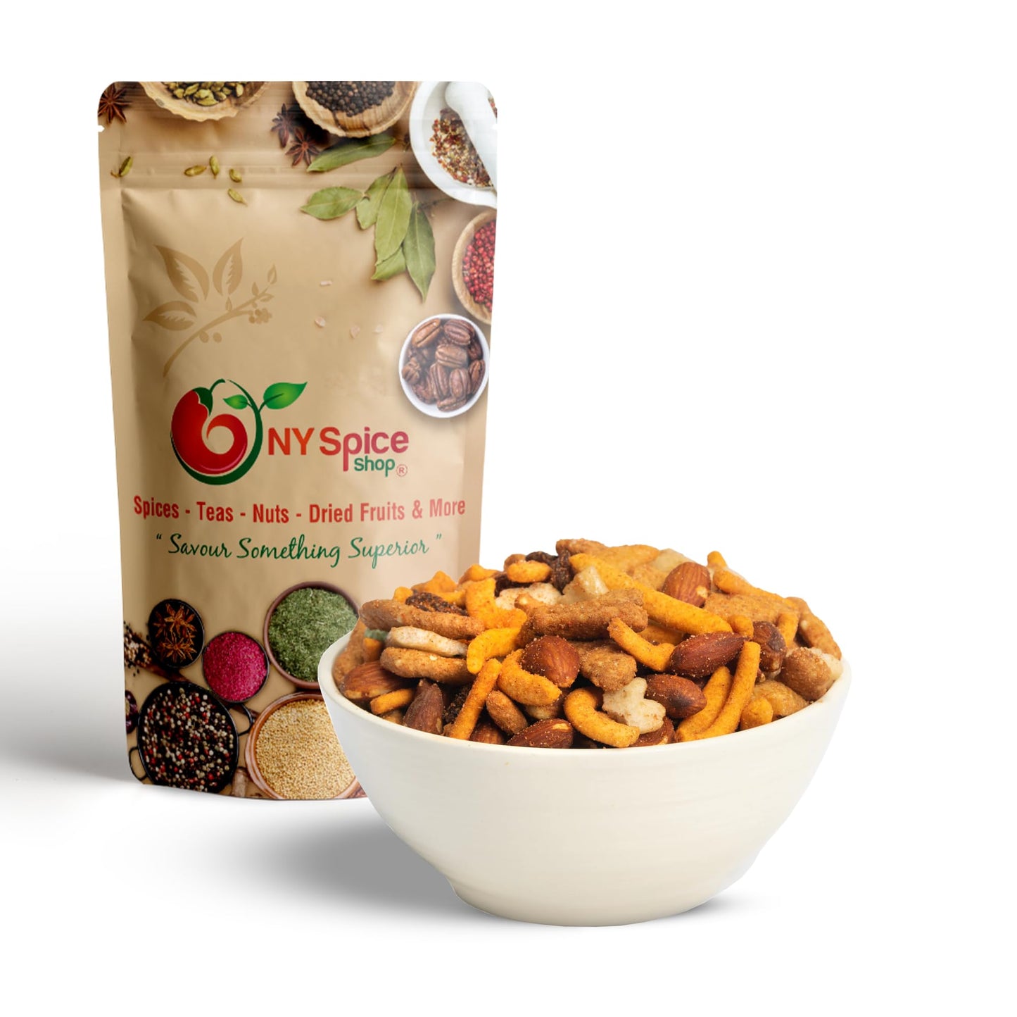 NY SPICE SHOP Cajun Hot Mix - 5 lbs. (Pound) Hot Cajun Snack Mix - Crunchy Spicy Snack Mix - Hot Cajun Snacks Spicy Mix - Sweet & Salty Nutty Crunchy