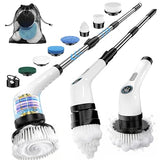 Electric Spin Scrubber, Rechargeable with Upgraded Battery & Extended Runtime, IPX7 Cleaning Brush, 3000mAh Battery 7 Brush Heads 2-Speed Adjustable