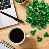 Milk Chocolate Candy in Green Foil - 1 Pound Bulk Bag Halloween Candy Individually Wrapped Classic Chocolate Drops for St. Patrick’s Day, Holidays