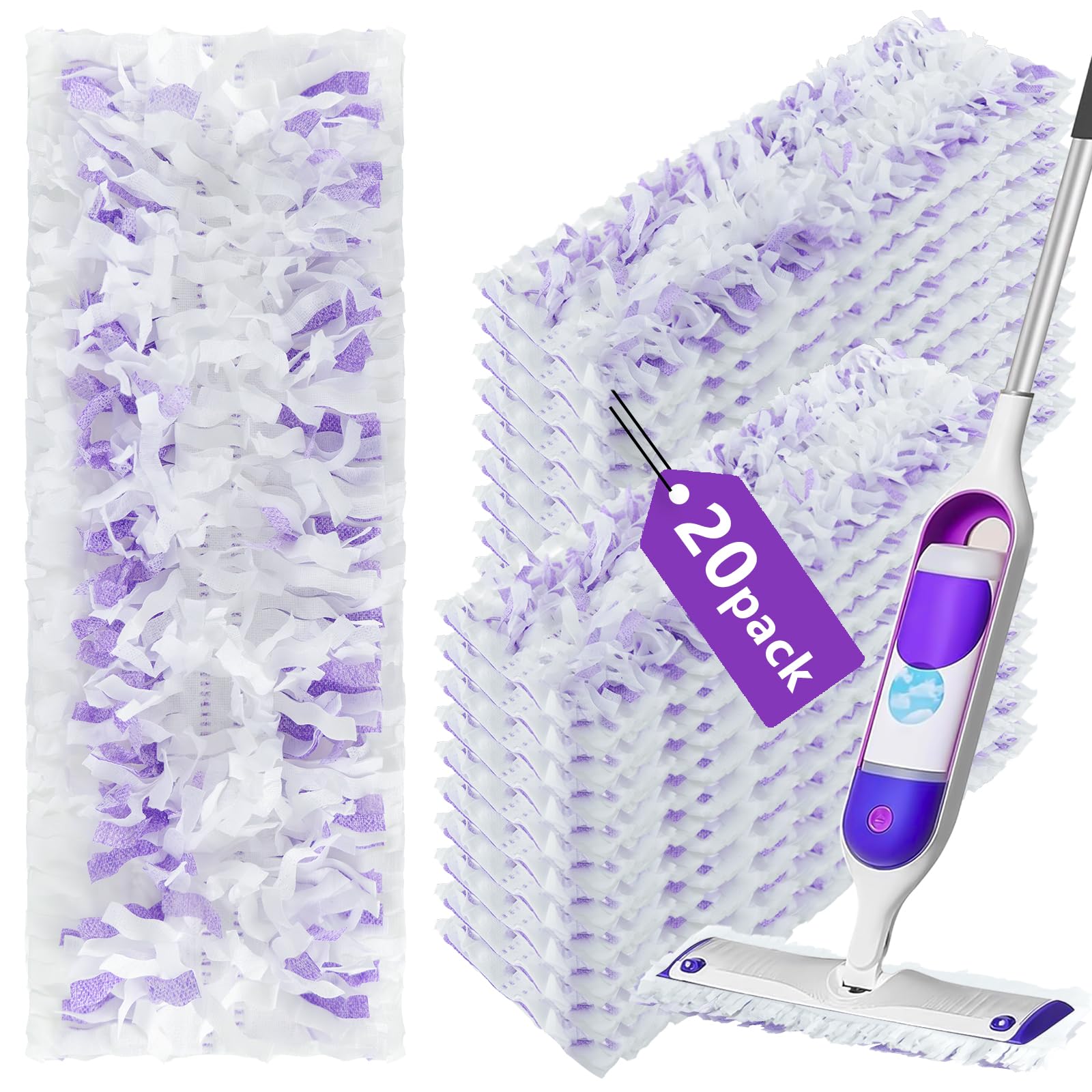 20P Swiffer mop Replacement Pads. Compatible with Swiffer Power Mop. Vacuum-Packed Disposable mop Pads. Suitable for Multiple Surfaces. Suitable