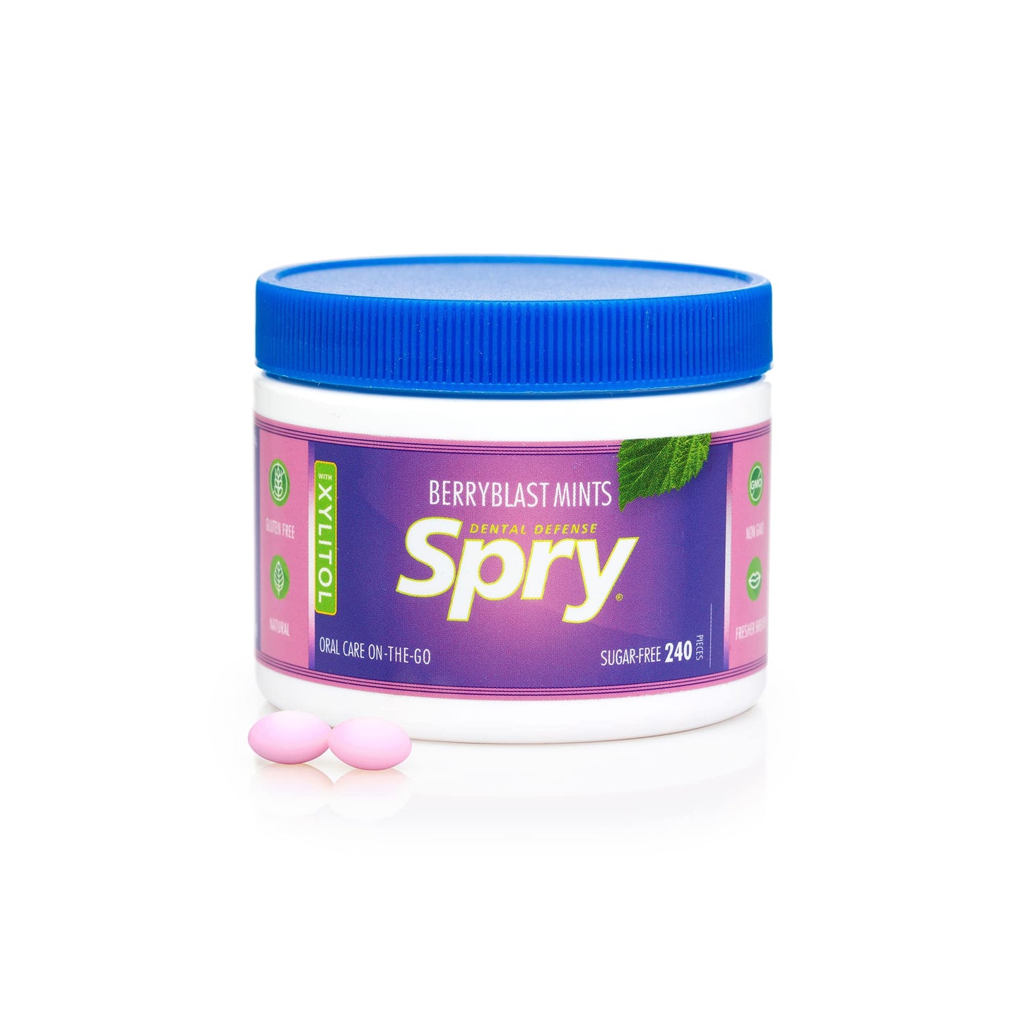 Spry Berry Blast Xylitol Mints, Sugar-Free Candy for Oral Health, Dry Mouth, Saliva Production, Bad Breath, 240 Pieces (Pack of 1)