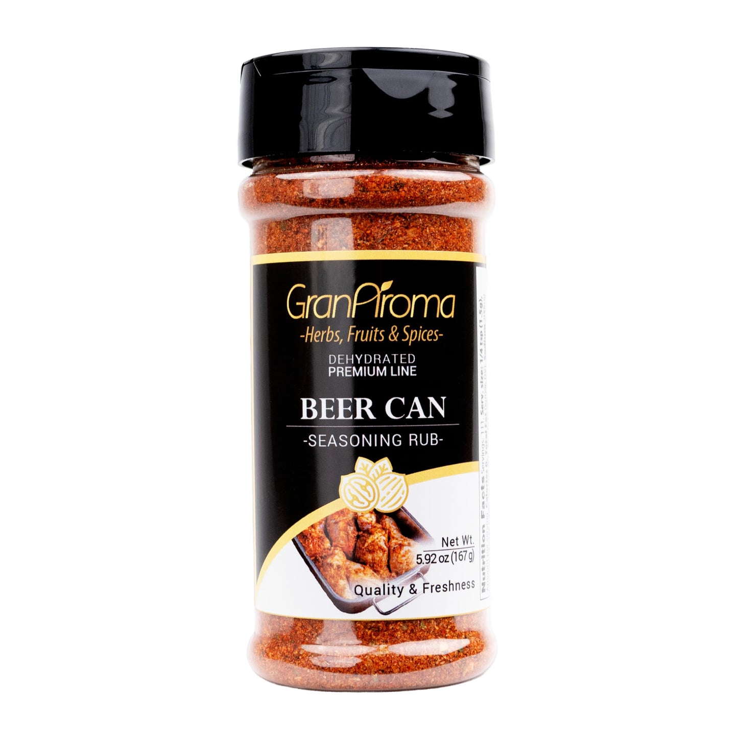 GranAroma Beer Can Chicken Rub, Savory & Spicy Blend, Seasoning for Grilled Chicken, Roasted Vegetables, BBQ Dishes (5.92 Ounce)
