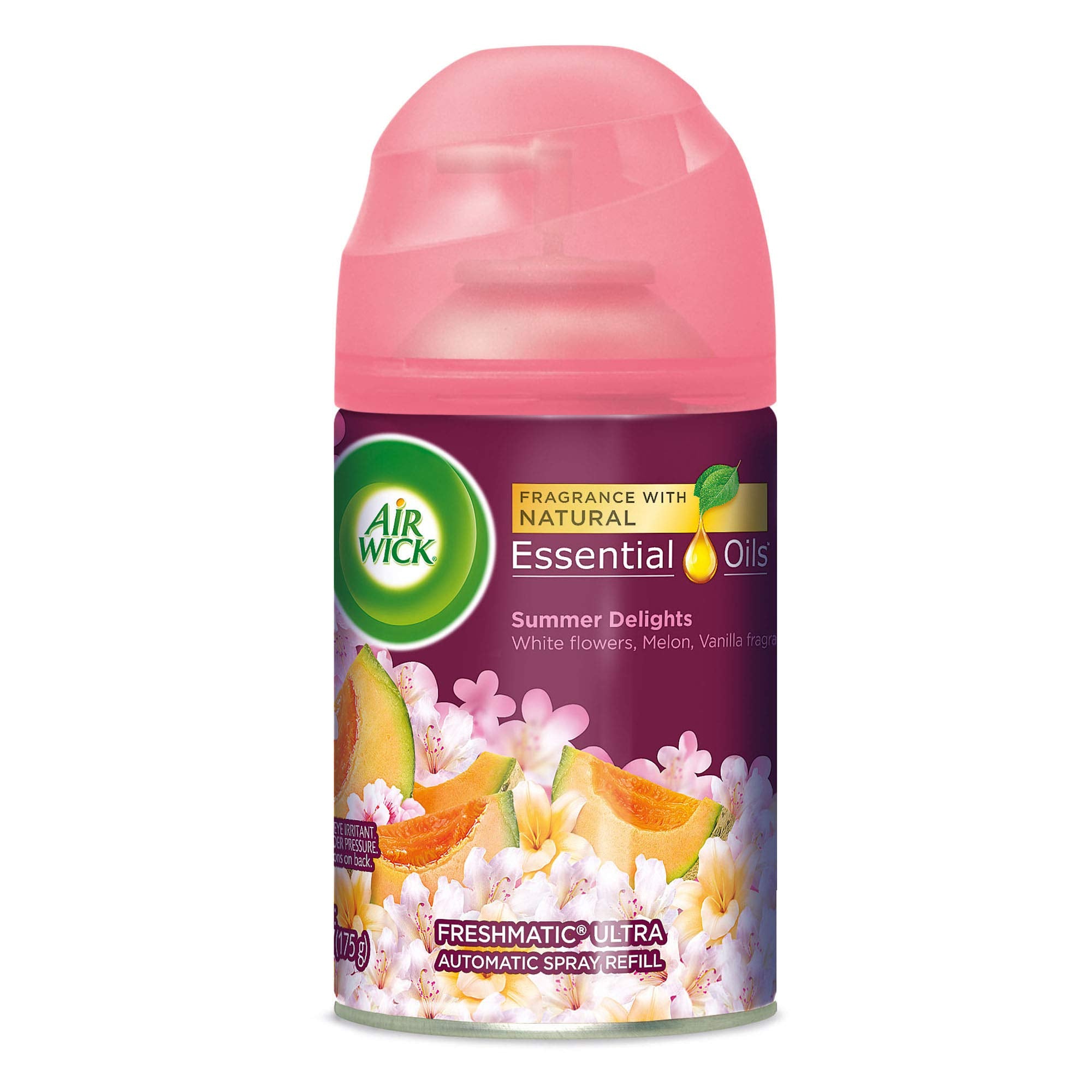 Air Wick Life Scents Automatic Air Freshener Spray, Summer Delights with White Flowers, Melon & Vanilla Scent, 6.17 oz (Pack of 3)