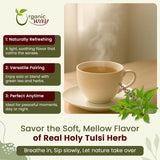 Organic Way Holy Tulsi/Holy Basil Herb Cut & Sifted (Ocimum Tenuiflorum) - Organic & Kosher Certified | Raw, Vegan, Non GMO & Gluten Free | USDA