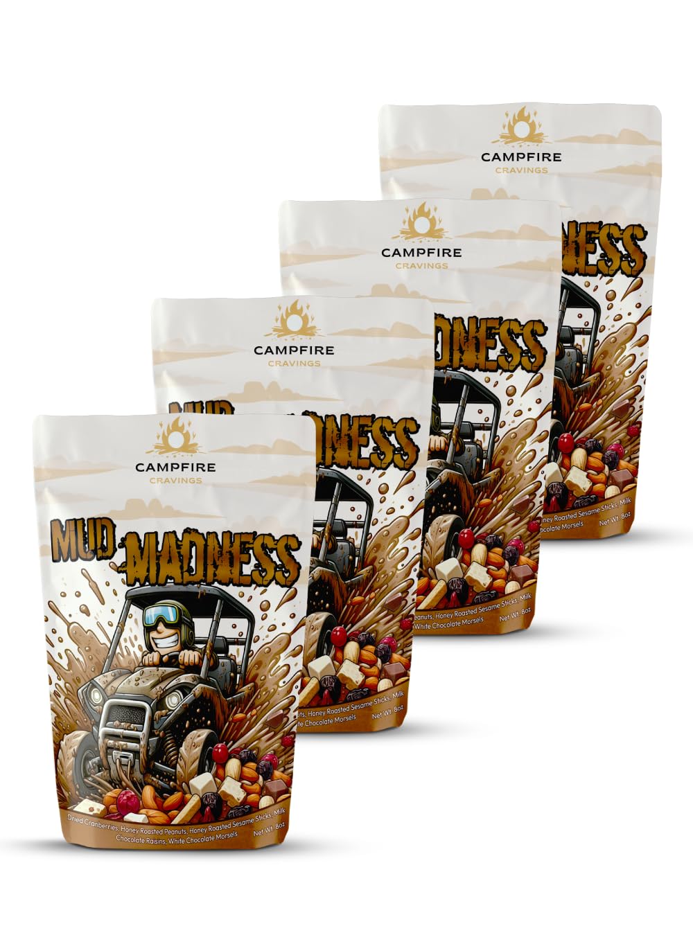 Campfire Cravings MUD MADNESS Trail Mix 4-Pack - Adventure Driven Snack Mix
