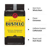 Supreme Bustelo Espresso Style Whole Bean Coffee, Dark Roast, 32 oz., Each (SMU01800)