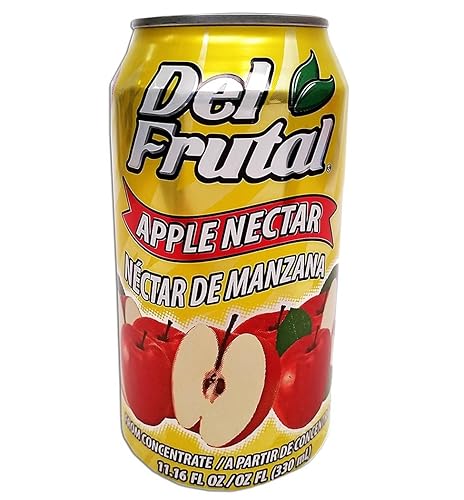 Del Frutal Apple Nectar 11.16 oz - Sabor Manzana (Pack of 6)
