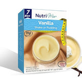 NutriWise - Shake & Pudding | 7/Box | High Protein Diet | Healthy Nutrition | Gluten Free - Low Carb - Low Sugar - Low Fat (Vanilla)