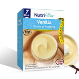 NutriWise - Shake & Pudding | 7/Box | High Protein Diet | Healthy Nutrition | Gluten Free - Low Carb - Low Sugar - Low Fat (Vanilla)