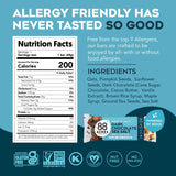 88 Acres Granola Bars, Dark Chocolate Sea Salt, 12 Count, School Safe, Allergen Free Seed & Oat Snack Bar, Gluten & Nut Free, Vegan, Non-GMO & Kosher