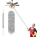 100-inch Extra-Long Dusters, Cleaner Tools with Extension Pole and Bendable and Washable Microfiber Head, Feather Duster for High Ceilings,Ceiling