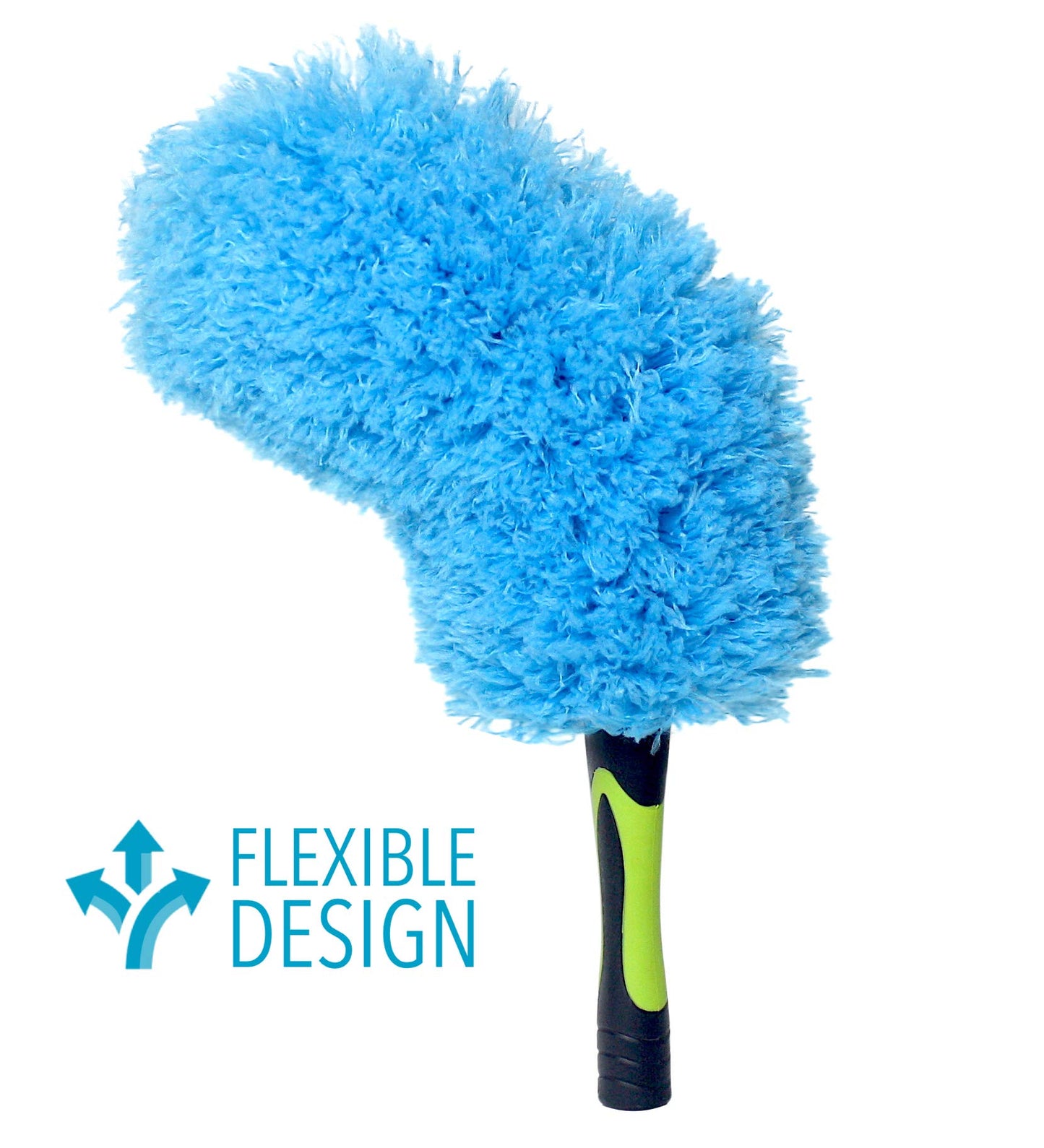 EVERSPROUT Flexible Microfiber Feather Duster | 17-inch Brush Head with Hand-Grip | Lightweight, Attracts Dust | Twists onto Standard Acme Threaded