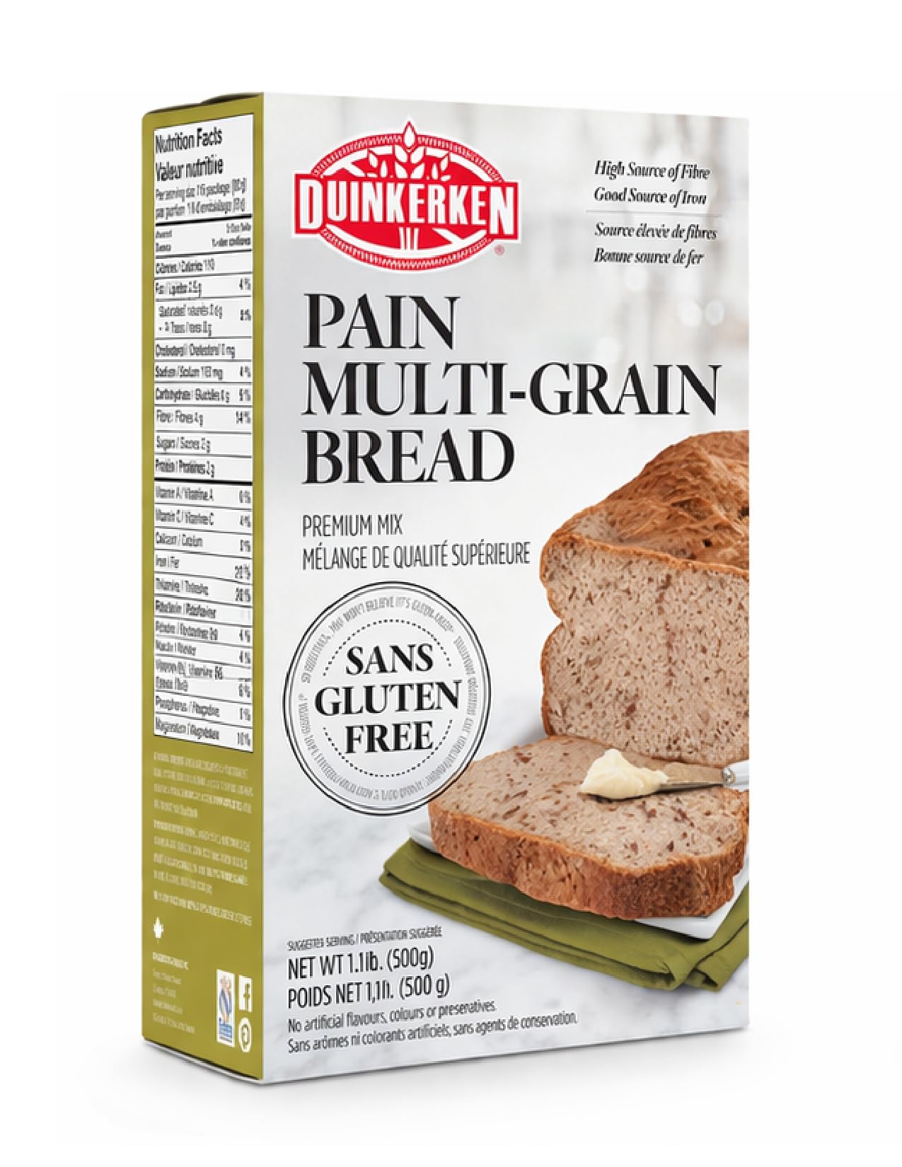 Duinkerken Gluten Free Multi-Grain Bread Mix, 1.1 Pound
