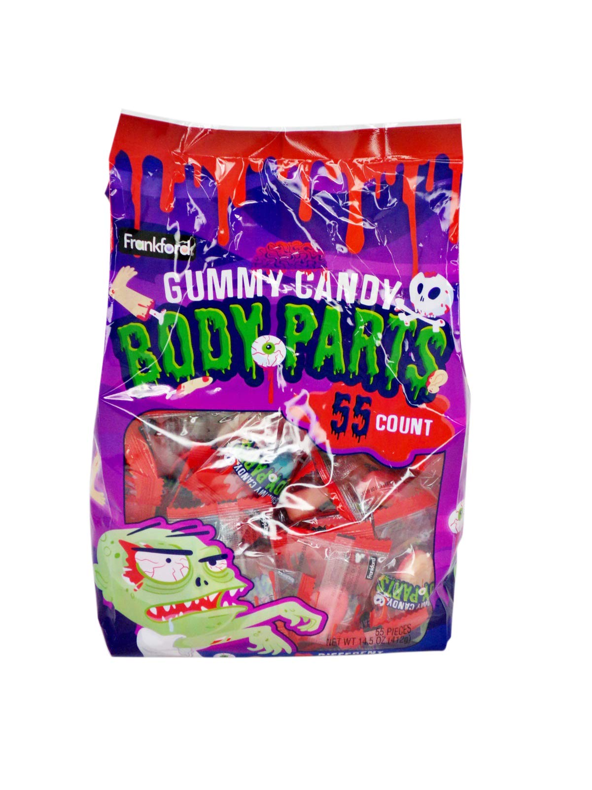 Frankford Halloween Gummy Candy Body Parts (55 Count)