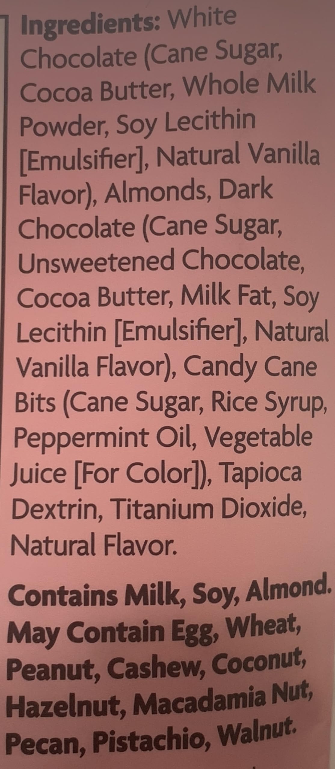 Trader Joe’s Candy Cane Chocolate Covered Almonds 8oz 227g (Two Tubs)