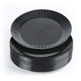 Party Essentials Deluxe Quality Hard Plastic 40 Count Party/Dinner Plates, 10-1/4-Inch, Black