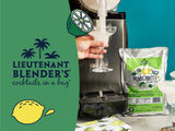 Lt. Blender's Silver Bar Margarita Cocktail Mix/Concentrate - Makes 2.5 Gallons of Non-GMO Frozen or "On the Rocks" Margarita Mixer - for your