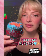 Cotton Candy Pickle Kit (PINK)-Tiktok Candy Gift Pouch (13 Pcs)-Gifts For Teens, Kids From Tiktok w Fruit Roll ups, skwinkles salsagheti Mexican candy