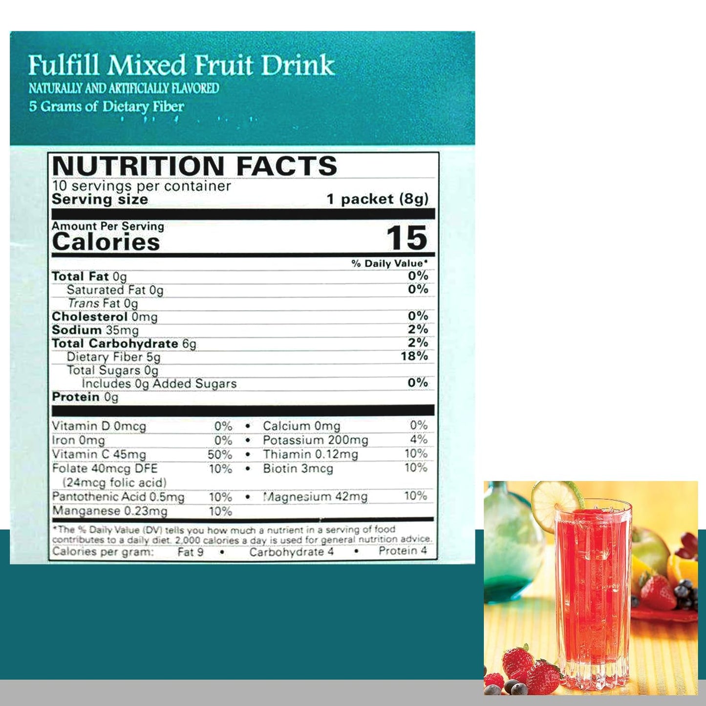 BestMed Weight Loss | Low Protein Fiber Drink | Low Calorie, Low Fat, Low Carb, Sugar Free, High Fiber (Mixed Fruit)