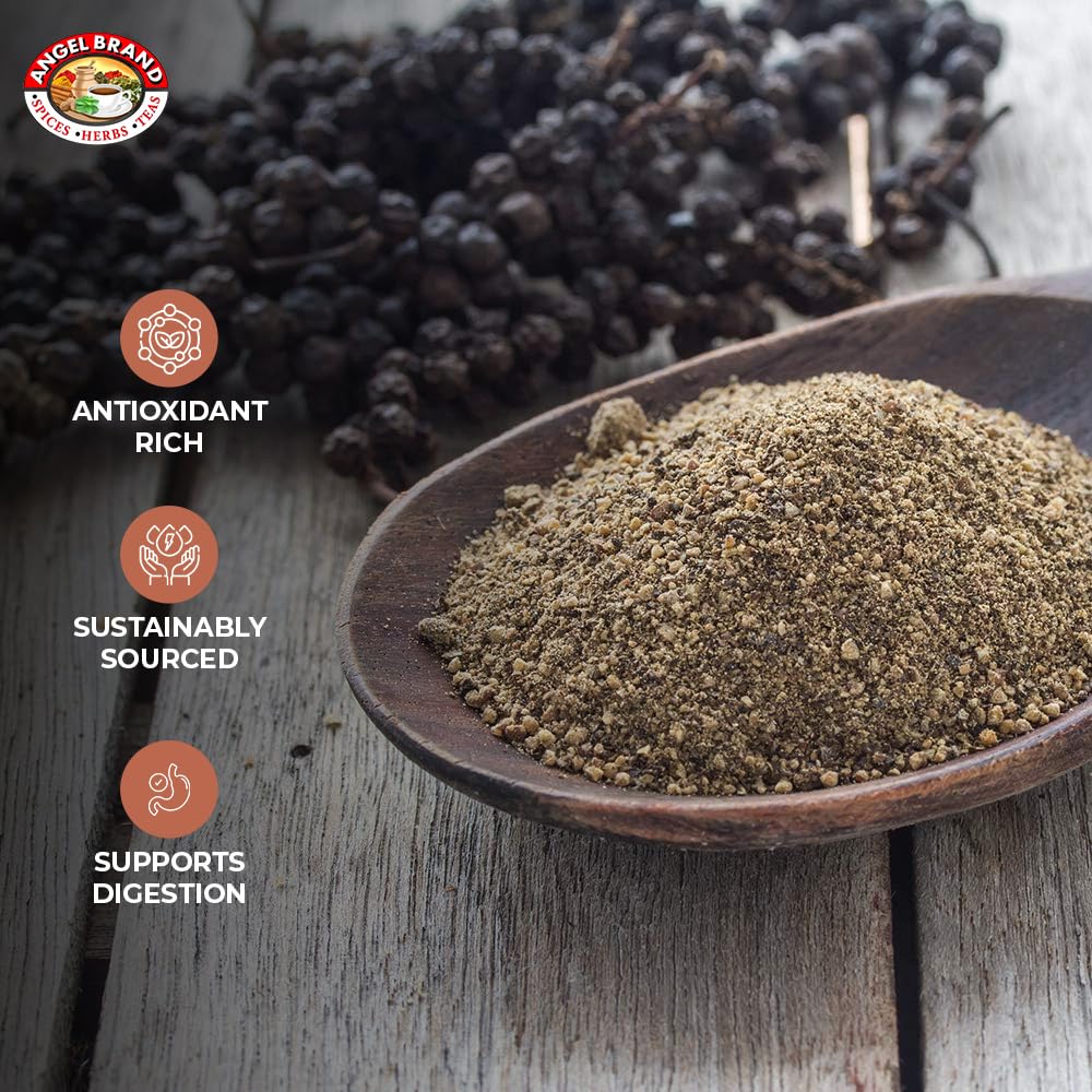 Angel Brand Black Pepper Ground 15 oz Bottle - Fine Ground Black Pepper Powder for Cooking, Seasoning, and Spices - Rich Flavor and Aroma - Perfect