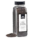Tellicherry Black Peppercorns for Grinder Refill - Packed in the USA - Steam Sterilized Kosher Non-GMO All Natural Whole Black Pepper (1.12 Pound Jar)