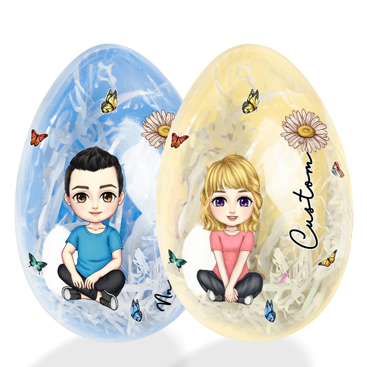 CALLIE Jumbo Easter Eggs Personalized Fillable with Name - Customized Large Easter Egg Gifts, Birthday Party Easter Bonus Gifts