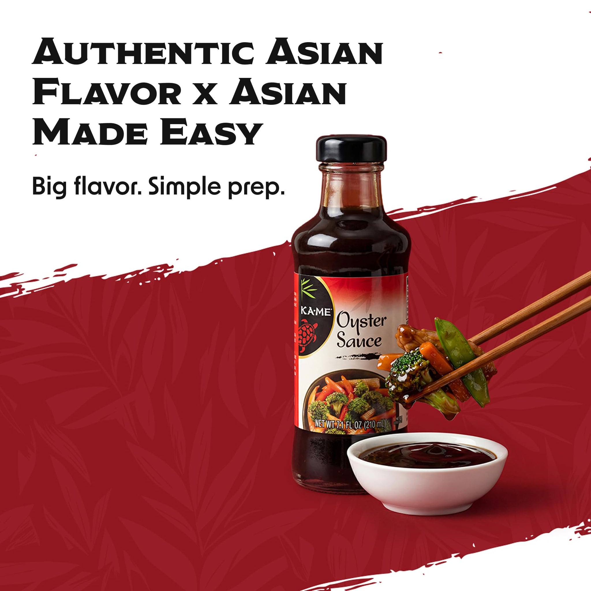 KA-ME Oyster Sauce - Authentic Asian Flavor Enhancer - No Preservatives, No MSG - Versatile for Marinades, Dipping, Cooking and BBQ - 7fl oz (Pack