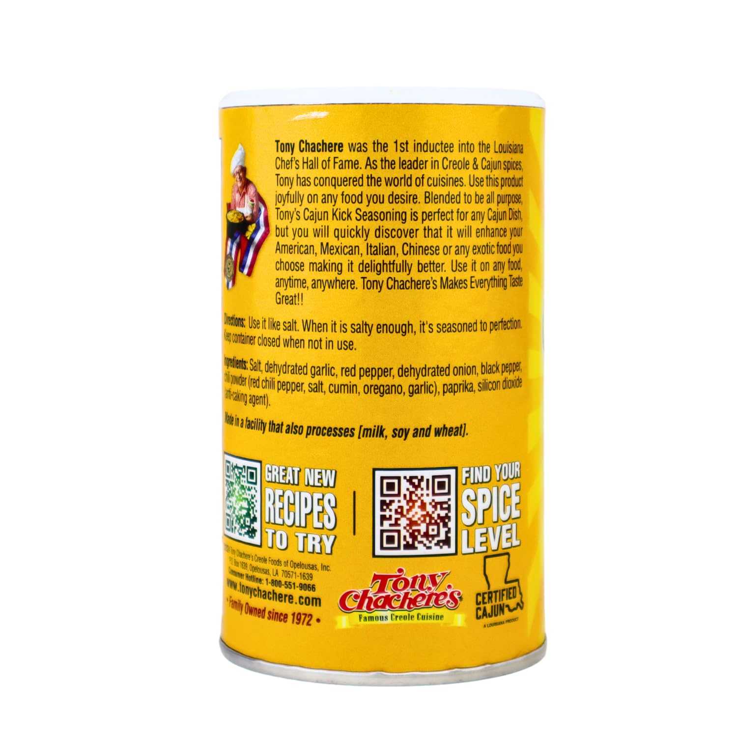 Tony's Cajun Kick Seasoning Creole and Cajun Seasoning Canisters (2 Pack, Cajun Kick)