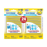 SANI 360° Sani Sticks Drain Cleaner and Deodorizer, 24 Count, Lemon Scent Enzyme Pipe Cleaners, Eliminate Odors, Prevent Clogged Drains, Safe