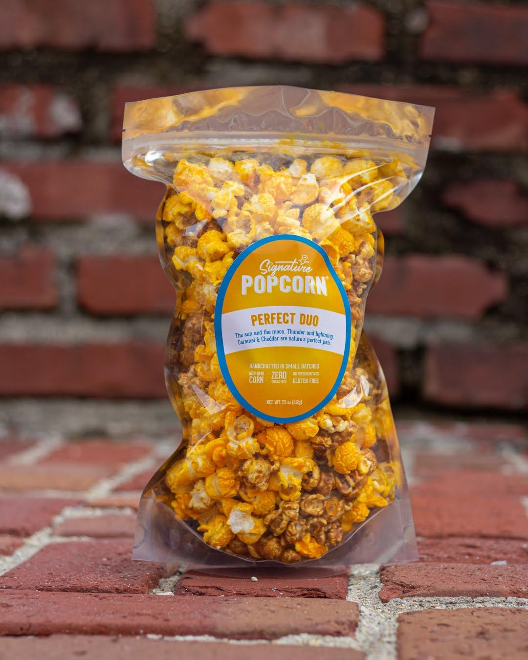Signature Popcorn Gourmet Variety 3-Pack - Caramel, Cheddar & Perfect Duo (Caramel Cheddar Mix) - Resealable Bags - Handcrafted with Real Butter