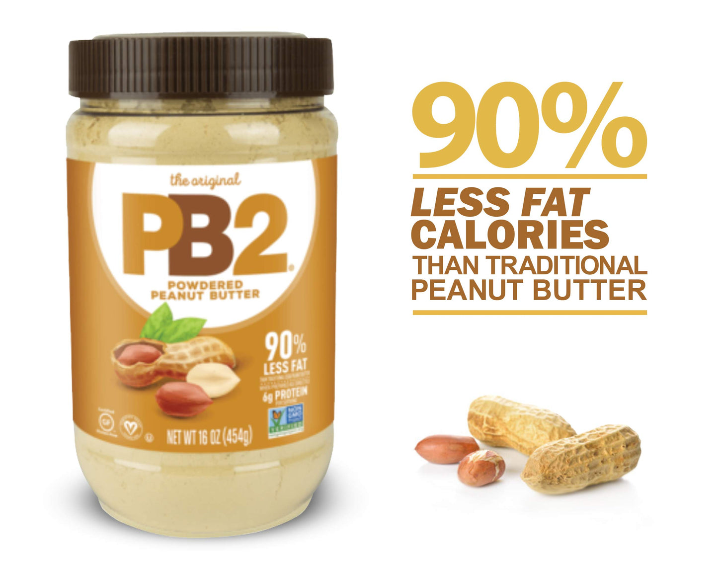 Bell Plantation PB2 Powdered Peanut Butter 16 oz. pack of 2