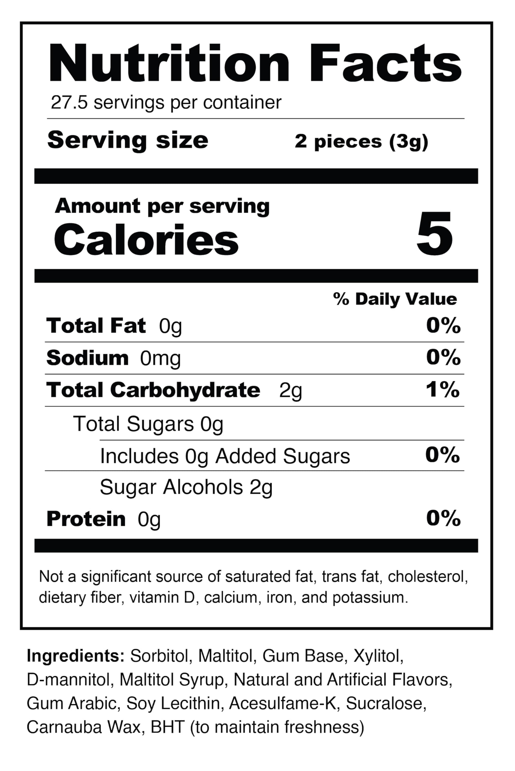 Bubblegum Kids Gingerbread Sugar Free Gum | Sugarless Gum with Xylitol | Vegan, Low Calorie Candy Alternative for Kids & Adults | Christmas Theme |
