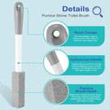 Gnvop 12 Pack Toilet Pumice Stone with Long Handle,Pumice Stone Toilet Bowl Cleaner,1 Cleaning Handle, 12 No Touch Replaceable Piedra Pomez