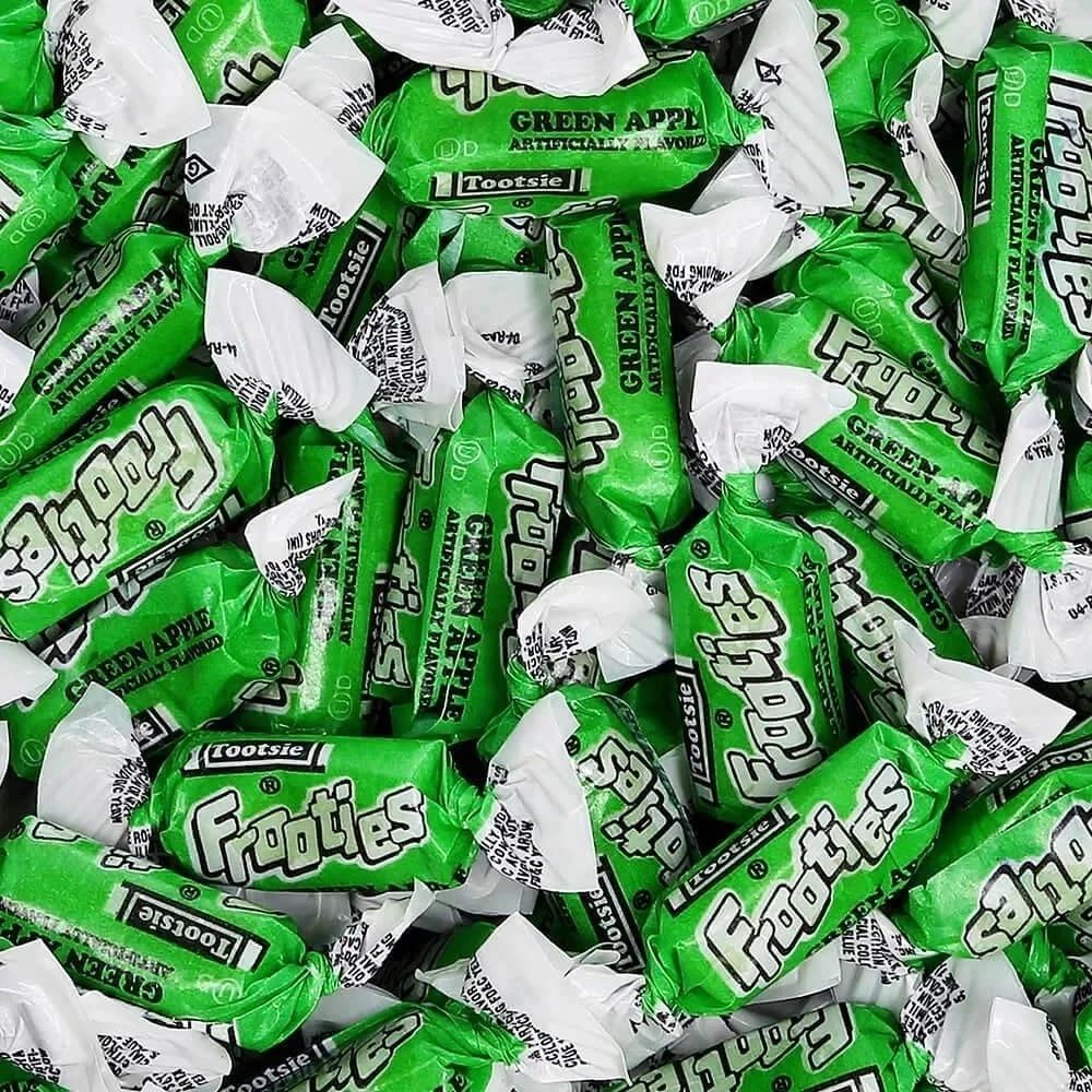 Bulk 360 piece Green Apple Mini Tootsie Roll Frooties Chewy Candy