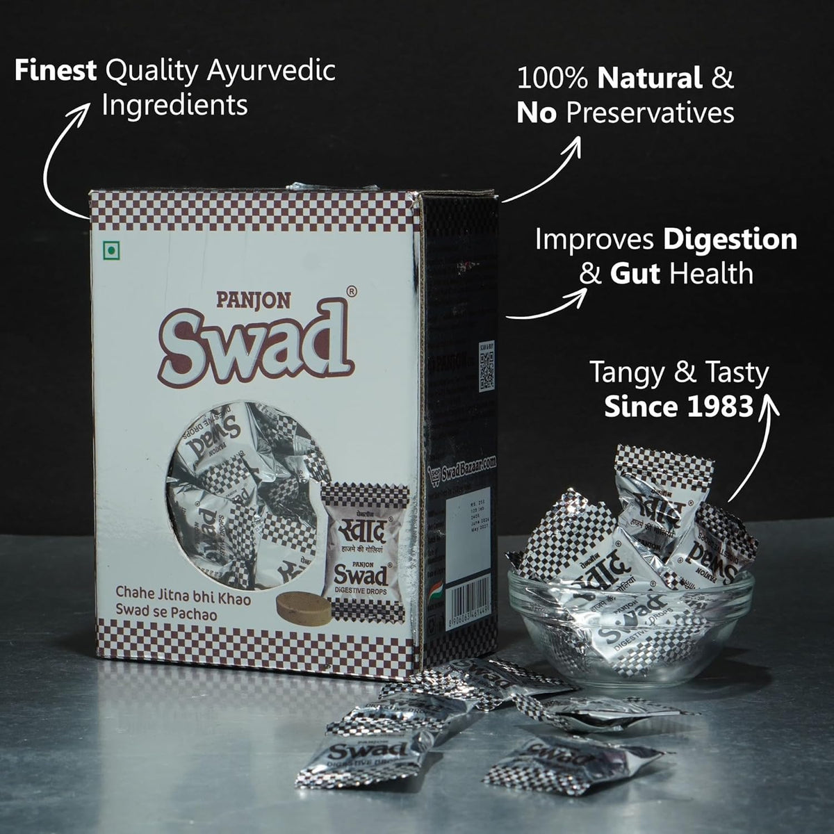 Swad Candy Gift Box, 1 Original Swad Toffee & 1 Mixed Chocolate, Pack of 2, 800g