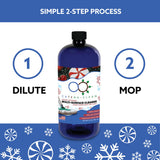 All-Natural Peppermint Scented Mop Cleaner (1 Pack) - Streak-Free Floor Cleaning Solution for Varnished Wood, Laminate & Metal Flooring - Removes