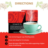 Buddha Teas - Ashwagandha Root Tea - Herbal Tea - Promote Cleansing & Wellness - With Antioxidants & Minerals - Clean Ingredients - Caffeine Free - OU