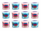 Cotton Candy Tubs | Vanilla & BlueRaspberry flavor Tub 12 pack assorted (15 Oz) - | Lupy Lups