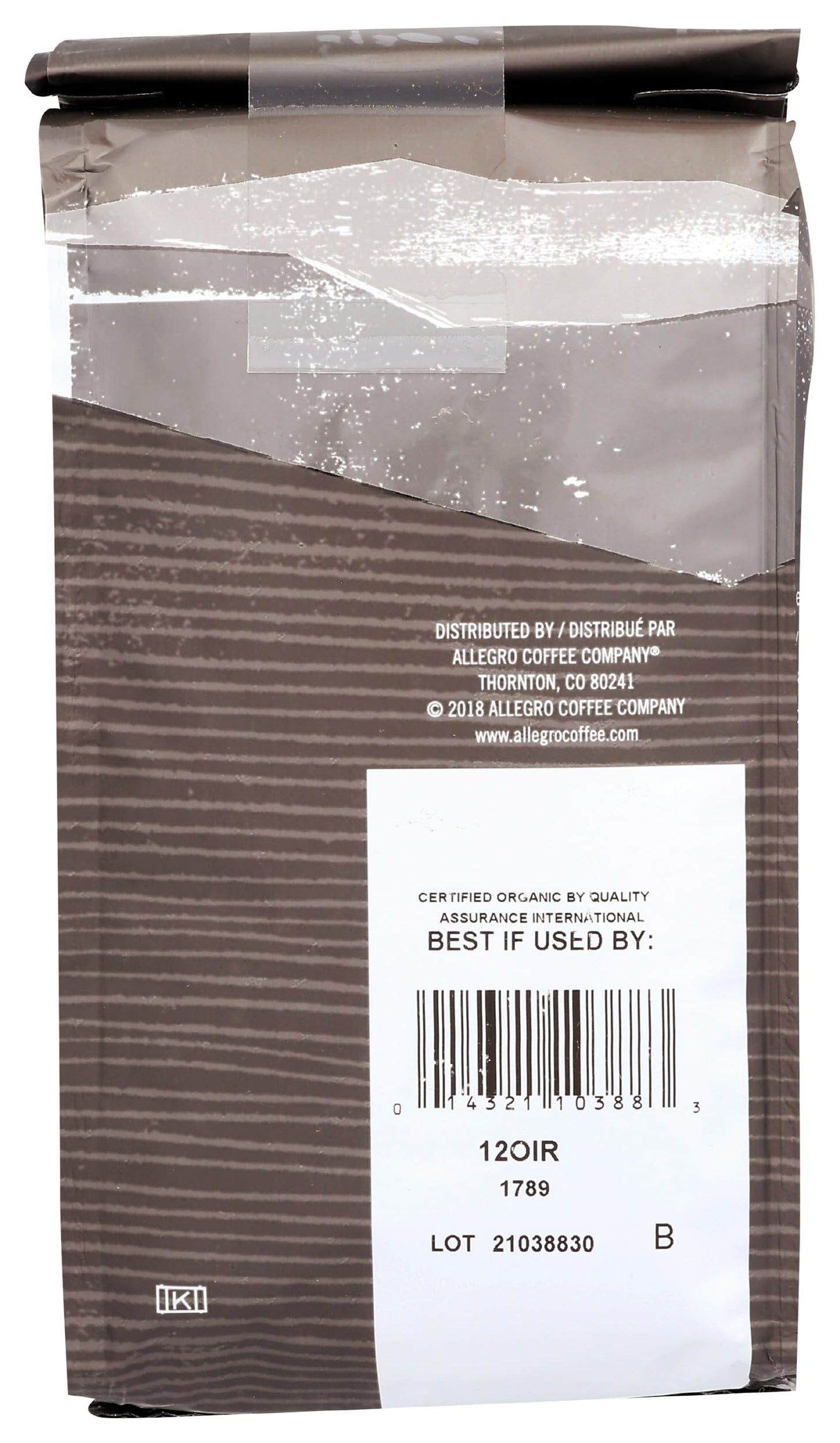 Allegro Coffee, Organic, Italian Roast, Whole Bean, 12 oz