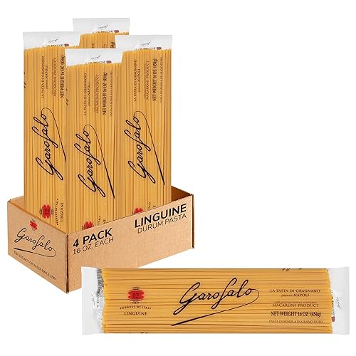 Garofalo - Premium Durum Wheat Semolina Linguine Pasta, Italian Made, Bronze-Drawn, Al-Dente, One-Ingredient Pasta (4 pack)